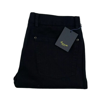 Giannetto Identity Black Stretch Mens Jeans Size 34xUnfinished NWT