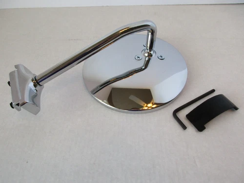 4 1/2" LONG ARM STAINLESS SIDEVIEW MIRROR PEEP CHEVY FORD HOT ROD CAR TRUCK#6611