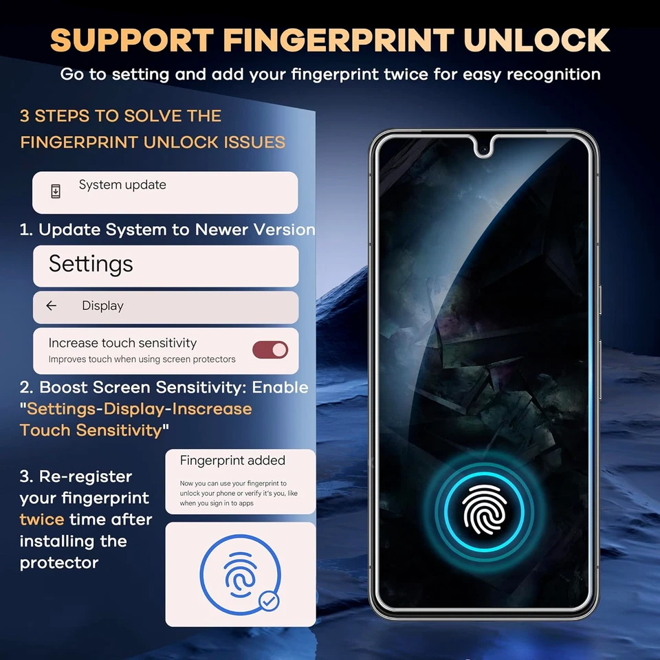 [4-Pack] FANGTIAN for Google Pixel 8 Pro Screen Protector [Not Glass] - Film for - Image 4 of 4