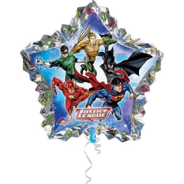 JUSTICE LEAGUE Super Shape Foil Balloon Birthday Party Decoration 86cm x 81cm - image 2 of 2