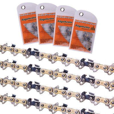 4 saw chains 40 cm 57 TG 3/8 LP 1.3 mm full chisel suitable Dolmar, Echo, Einhell