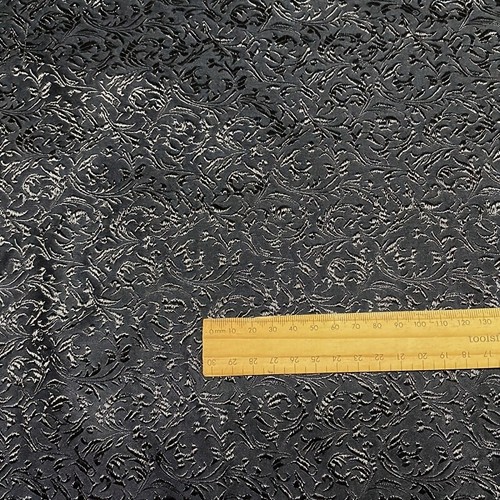 5YDs Black Brocade Upholstery Fabric - 29" Wide for Sewing & Home Decor - Picture 5 of 5
