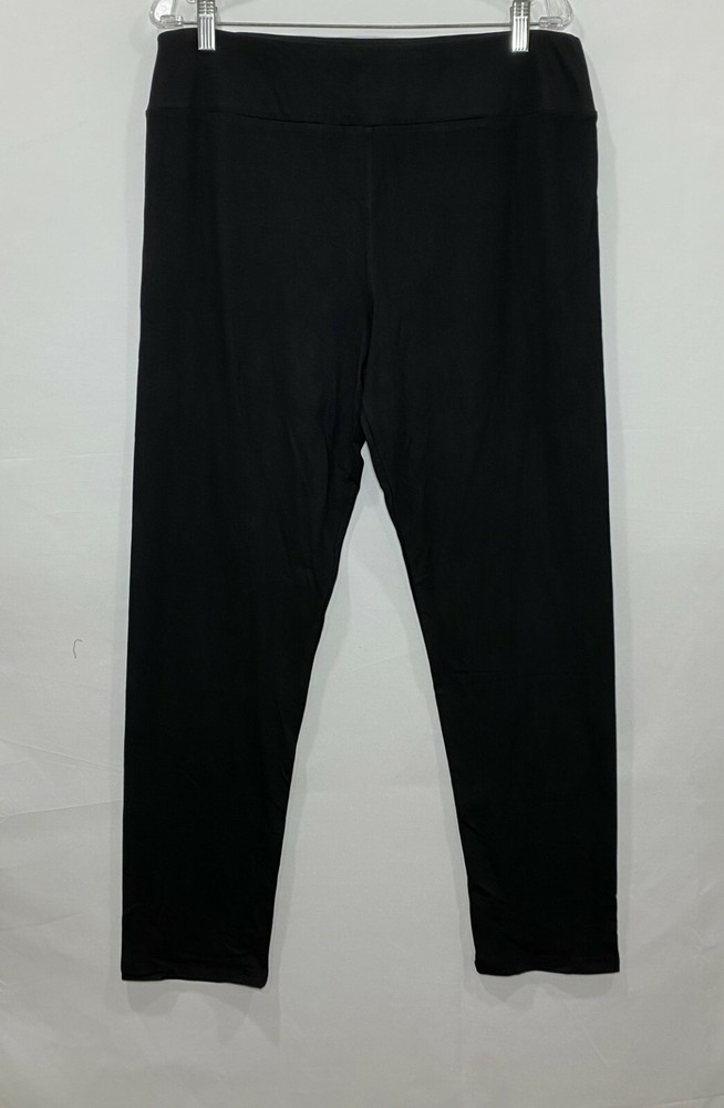 Legacy Women's Pull-on Brushed Jersey Leggings Pant Solid Black X-Small Size QVC