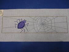 Sundance Creative Concepts Handpainted Needlepoint Canvas Spider  Web Halloween