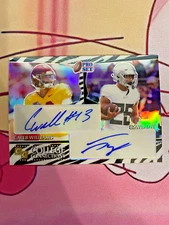 CALEB WILLIAMS/TRAVIS DYE 2022 PRO SET #C225 COLLEGE CONNECTIONS ZEBRA AUTOS 1/1