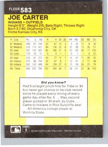 1986 Fleer Baseball Complete Your Set You Pick Choose #496 - 660 - Picture 177 of 295
