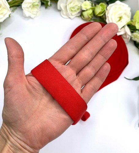 25mm Pure cotton twill tape binding ribbon 1 inch bag handle bunding apron strap - 第 3/33 張圖片