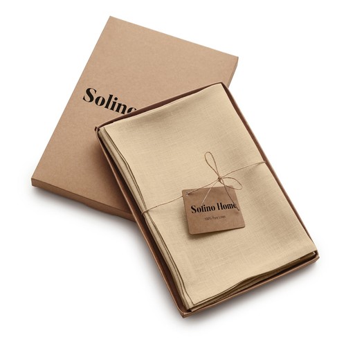 Solino Home Linen Dinner Napkins Square Set of 4 for Fall Solid, Fete 20x20 In - Picture 30 of 155