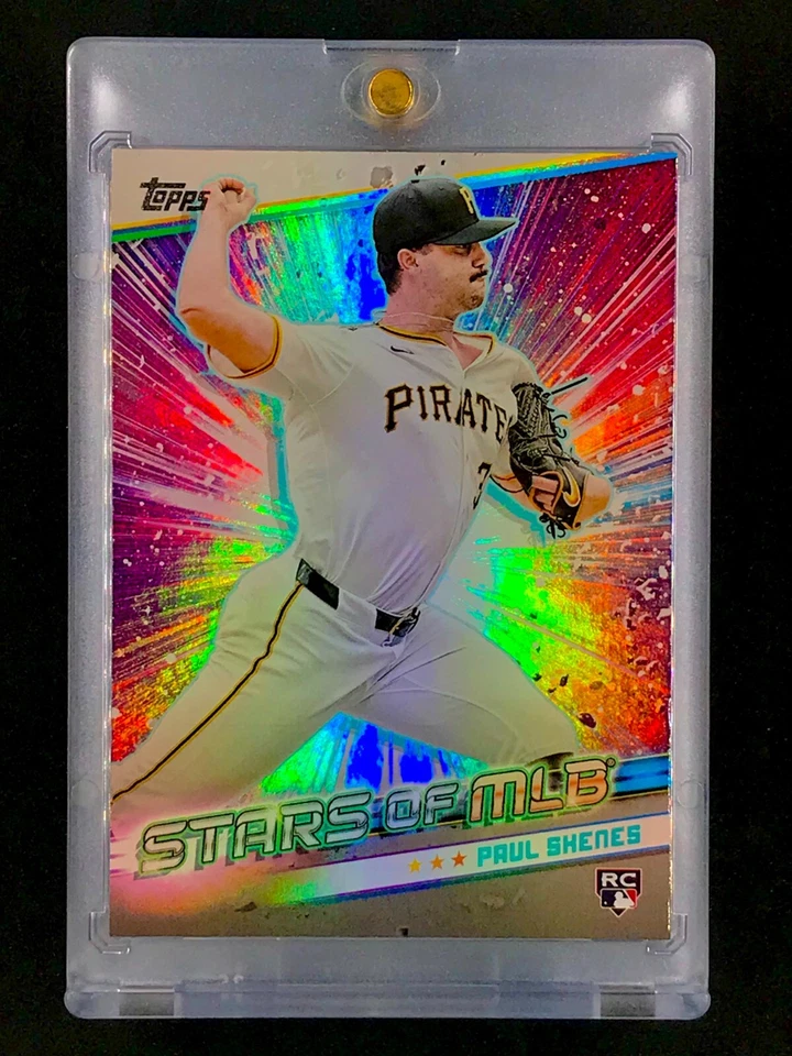 PAUL SKENES RARO REFRACTOR NOVATO Holo SP Inserto 2024 Topps Actualización - PIRATAS Foto 4 de 4