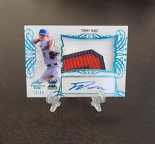 2021 Leaf Trinity Tommy Mace Autographed Patch Card Cleveland Guardians 28/99