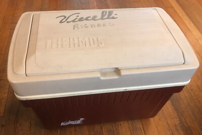 Thermos Koolaroo Ice Chest Cooler Storage Top Model 7934 Pocket Lid 34 Quart VTG