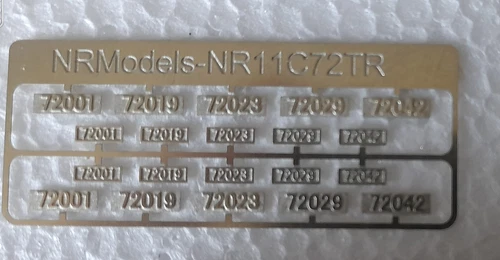 NRmodels 1:160 license plate 72001