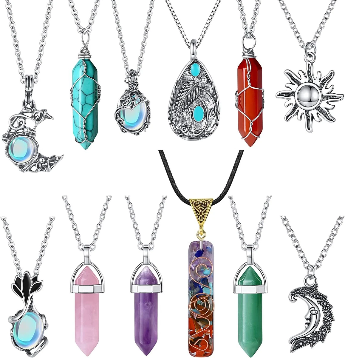 Rainbow Healing Crystal Necklace Ariana Ost – Ariana Ost