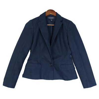 Club Monaco Blazer Womens Size 2 Black Single-Button Jacket Career Office Preppy