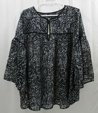 Women's Lucky Brand Bell Sleeve Blouse 1X