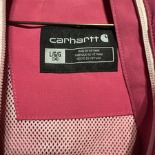 NWT Girls Carhartt RF Ripstop Rain/wind Jacket Size Large 14 Pink TS9569-G