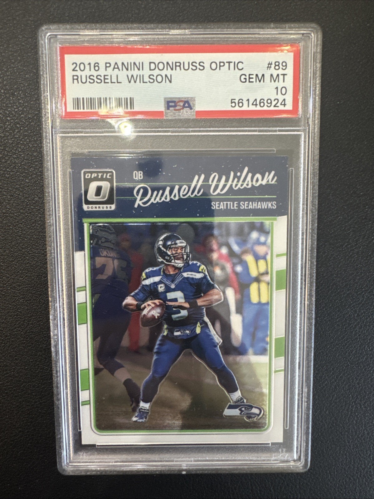 2016 Panini Donruss Optic Russell Wilson PSA 10 GEM MINT #89 Seattle Seahawks
