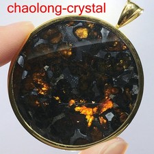 116.4Ct Pallasite Meteorite Pendant Brenham Meteorite Necklace KL3891