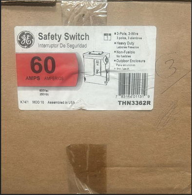 #ad GENERAL ELECTRIC GE SAFETY SWITCH $390.00