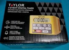 Taylor Precision 5839N Digital Timer 4 Event Channel 4.5' x 6.25'  NEW FREE SHPN