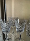 7 Vintage Waterford Crystal Alana 5 7/8” Clarets 5 and 2 White Wines 5 1/2”