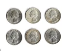 Lot Of 6 Washington Silver Quarters 1962-64 90% Silver 1.0848 OZ SW