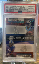 2021 Contenders Optic-A. St. Brown,C. Hubbard-Red,White & Blue #2/13 RC