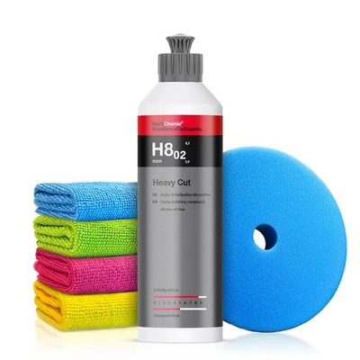 Koch Chemie Auto Politur Set Schleifpolitur H8.02 Cut Polierpad Tücher 250ml