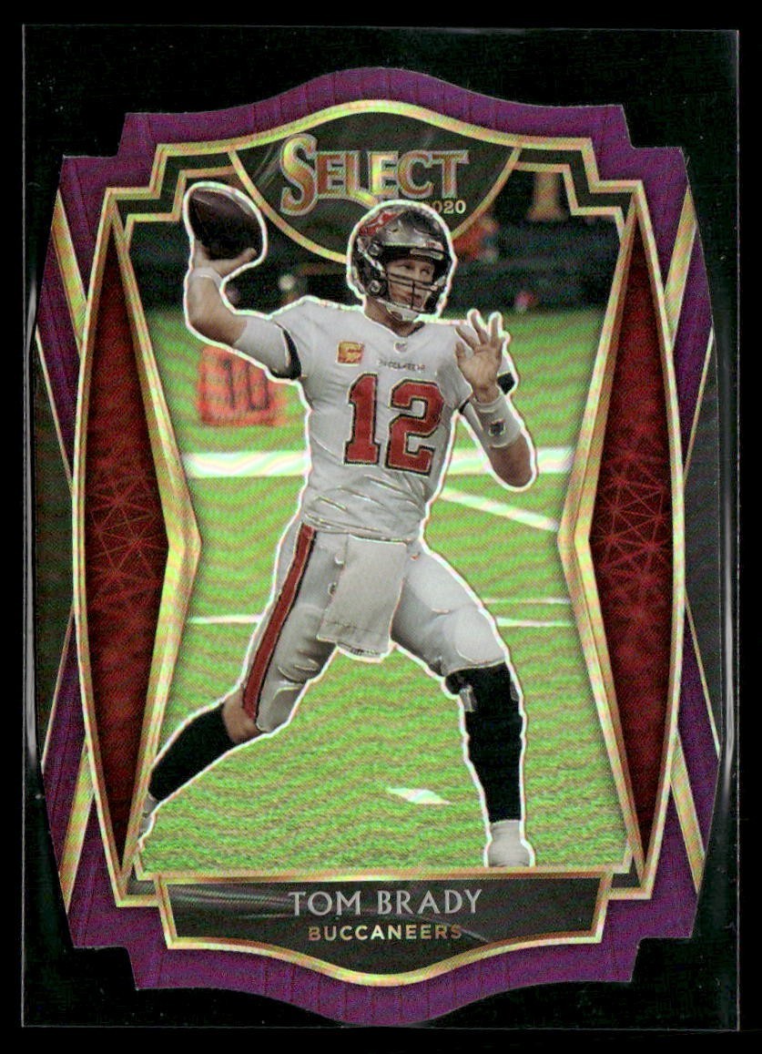 2020 Panini Select Football Premier Level Tom Brady Purple Prizm Die-Cut