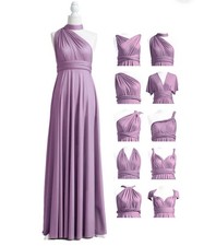 Mauve Multi-way Convertible Infinity Bridesmaid Dress One Size wedding formal