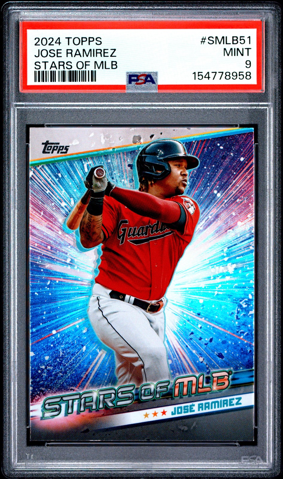 2024 TOPPS STARS OF MLB SERIES 2 #SMLB51 JOSE RAMIREZ PSA 9