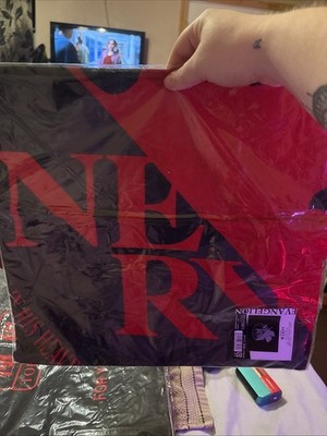 Rare Vintage Neon Genesis Evangelion NERV flag Never Opened