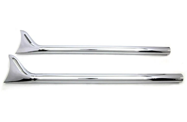 Выхлопной коллектор Paughco 29-0093 Swingarm 31 дюйм Fishtail 58-64 Harley FL - Изображение 3 из 4