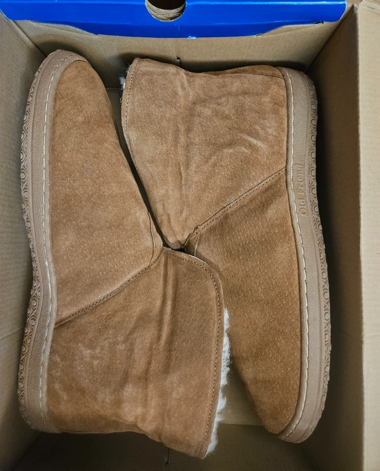 New Old Friend  Mens Sheepskin Bootee Moccasin Slipper - SZ 13 - Image 4 of 4
