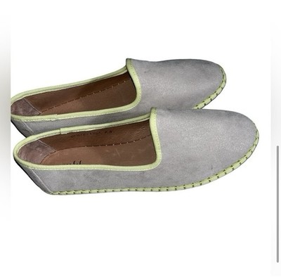 J. Jill Ballet Flats Womens 7.5 Gray Leather Lining Slip On Casual Work Comfort