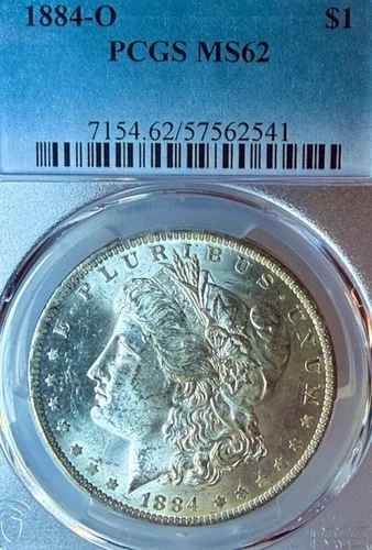 1884-O MS62 Fantastic PCGS New Orleans Mint Morgan Silver Dollar