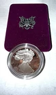 1992 S Proof American Silver Eagle Dollar - Original Box & COA