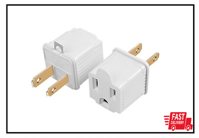 TENINYU Grounded Adapter 3-Prong to 2-Prong Outlet Converter - 3 Pin to 2 Pin Pl