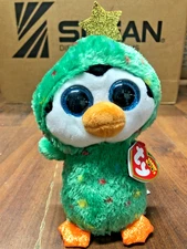 NMT Ty Beanie Boos - NOEL the Christmas Penguin 6" Stuffed Animal Toy