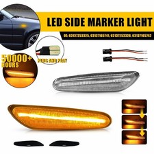 LED Front Fender Side Marker Turn Signal Lights For BMW E60 E82 E90 E83 E92 E46