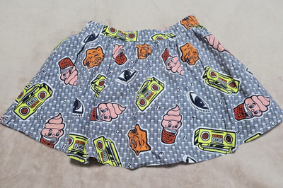 Kenzo Kids Graphic Skirt Size 6 Adjustable Waist