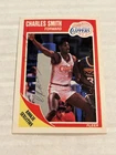 1989-90 FLEER CHARLES SMITH #73 ROOKIE SENSATION SIGNED IP AUTO CLIPPERS G3