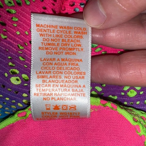 Wonder Nation Girls Swimsuit Two Piece Tankini Tie Dye Crochet Large 10 12 - Picture 7 of 12