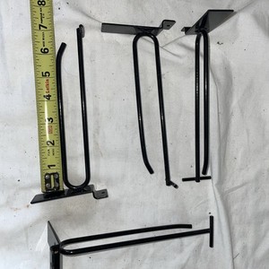 50 BLACK Slatwall Hooks 7"  Slot Board Accessories Slat wall Panel Bulk Lot