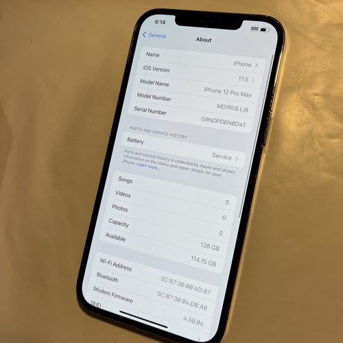 Apple iPhone 12 Pro Max - 128GB (Entsperrt) Schlechtes LCD - Verkauf wie besehen (#A182) - Bild 2 von 19