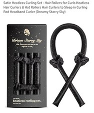 Black satin Heatless Curlers