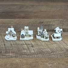 4 Vintage David Winter Miniature Christmas Ornaments