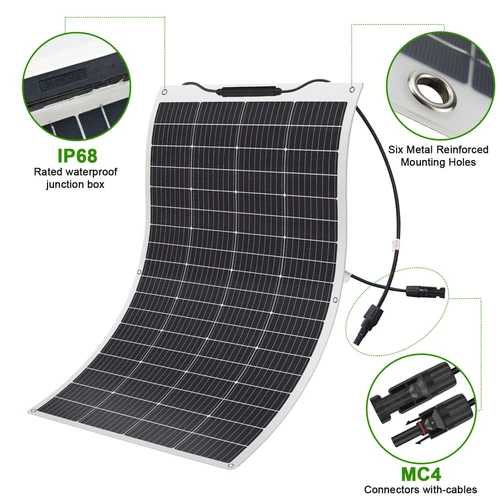 300W Mono Solar Panel 12V Power RV Camping Home 23% High-Efficiency - Picture 6 of 12
