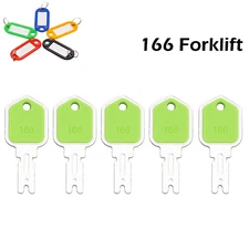 5PC Forklift Key Fits CLARK YALE DAEWOO GRADALL JLG HYSTER CAT SKYTRAC POLAK 166