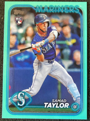 2024 Topps Update US30 Samad Taylor AQUA RC SP. Seattle Mariners